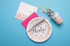 Disposable Cups Confetti Party 250 ml - 8 pieces 2